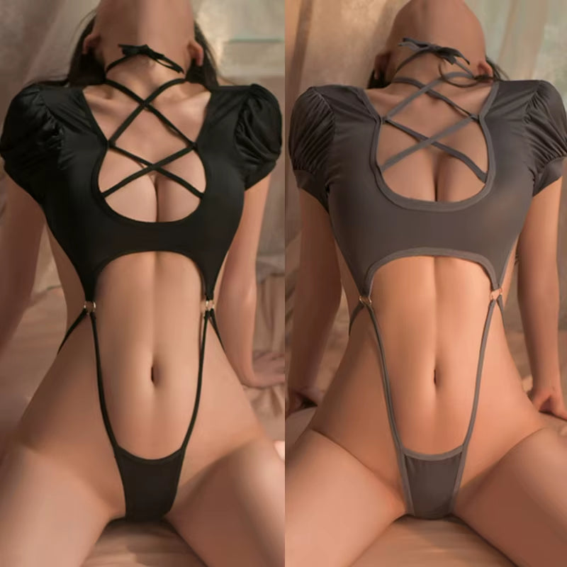 Sexy Lingerie Set – Erotic Open Body Lingerie and Bondage-Inspired Costume.